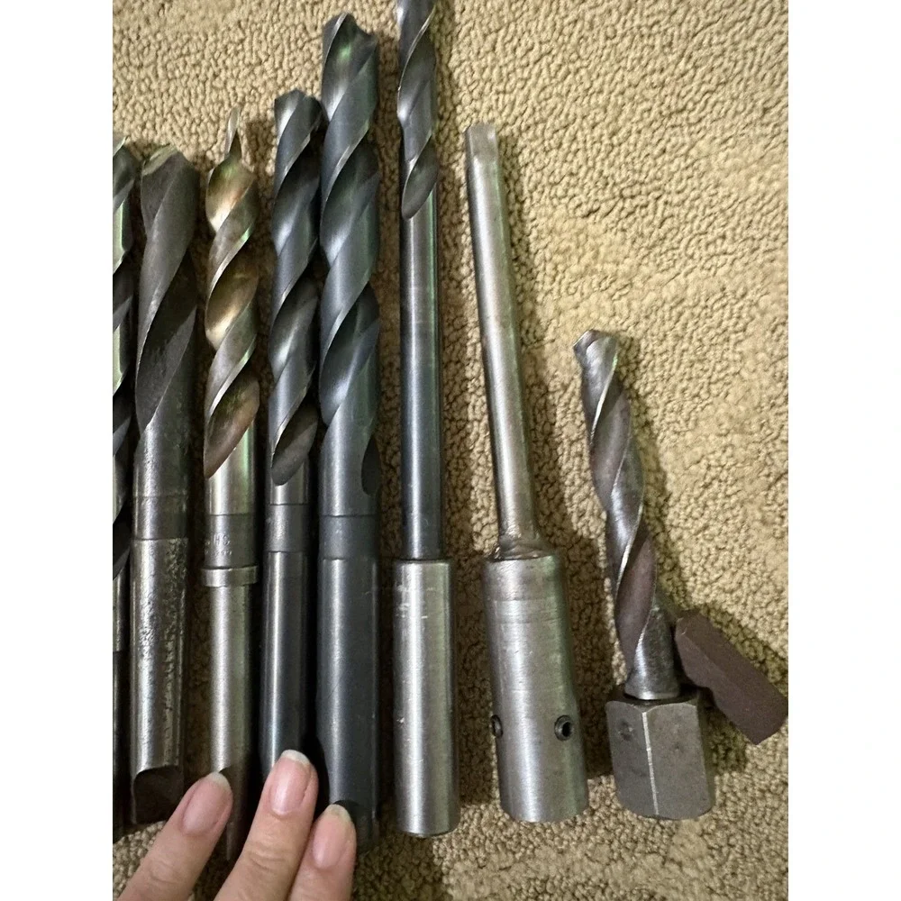 Lot Of 9 Drill Point Bits Morse Tapper Drill Bits 11/16 21/32 And More